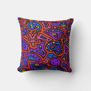 Coussin Gribouillis spatial #3