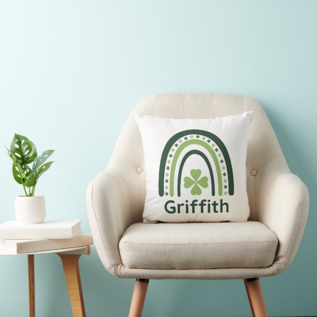 Coussin Griffith Trèfle Bohème Arc-en-ciel (Chaise)