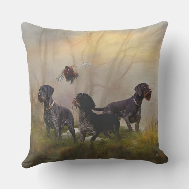 Coussin  Griffon à poil dur allemand  (Verso)