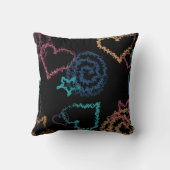 Coussin Griffonnage au néon (Verso)