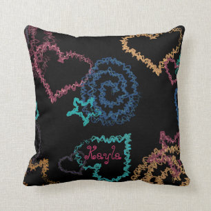 Coussin Griffonnage au néon