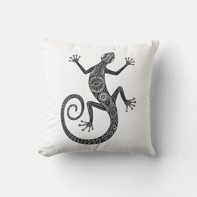 Coussin Griffonnage de lézard ou de salamandre (Recto)
