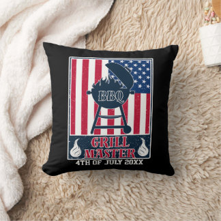 Coussin Grill Master BBQ 4 juillet drapeau américain