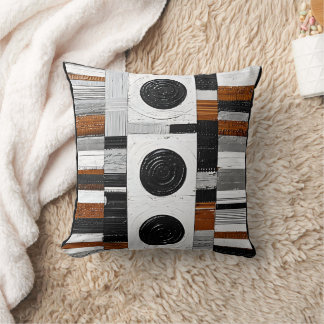 Coussin Grille à rayures en multimédia n° 1