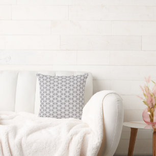 Coussin Grille blanche grise gelée