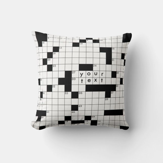 Coussin Grille de mots croisé (Recto)