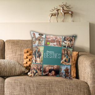 Coussin Grille de photos Meilleures amies pour toujours Dé