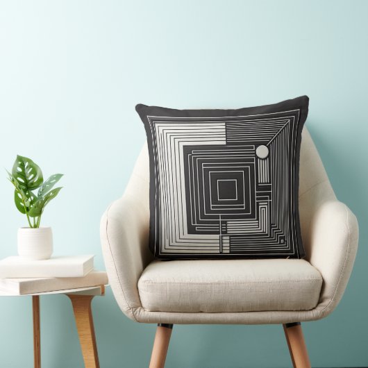 Coussin Grille de profondeur géométrique (Chaise)