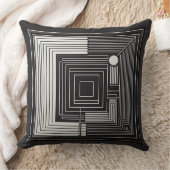 Coussin Grille de profondeur géométrique (Couverture)