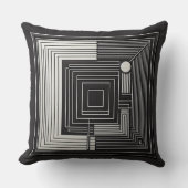 Coussin Grille de profondeur géométrique (Recto)