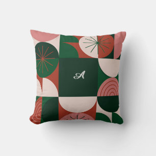 Coussin Grille de thème de Noël colorée d'icônes de vacanc