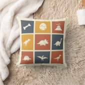Coussin Grille d'icônes de dinosaures modernes (Couverture)