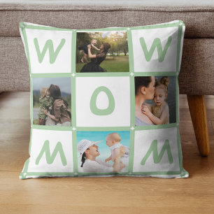 Coussin Grille Multi Photo Moderne Cadeau Mignon WOW MAMAN