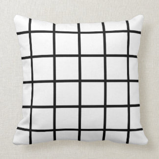 Coussin - "grille" - noir et blanc