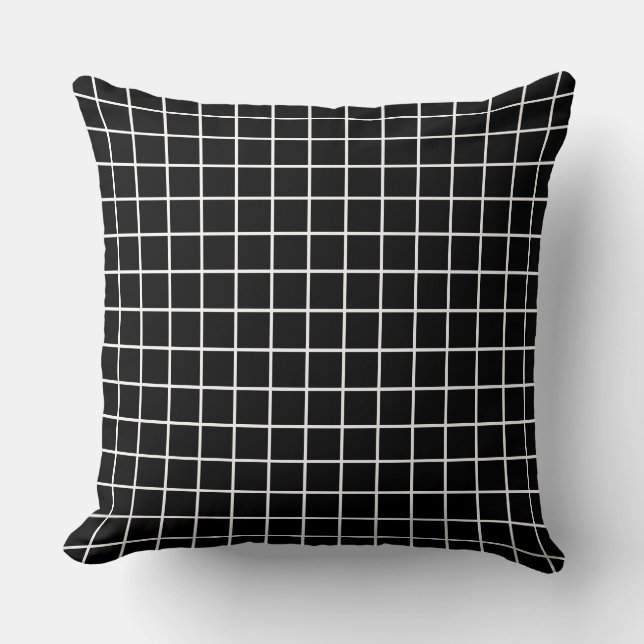 Coussin Grille noire et blanche (Recto)