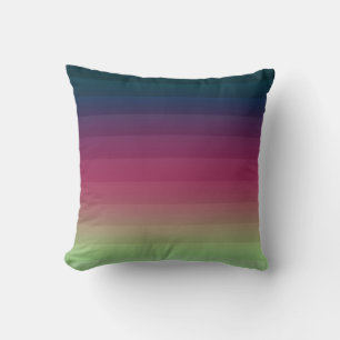 Coussin Grille ombre rayée doublée doux bleu multicolo
