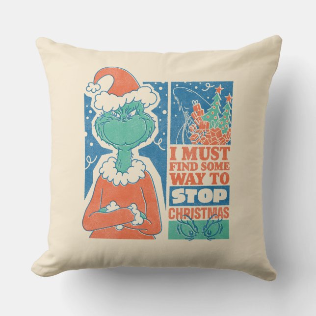 Coussin Grille | Stop Christmas Vintage Graphic (Recto)