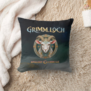 Coussin Grimmloch Emblème de la Chèvre Jeu de rôle fantast