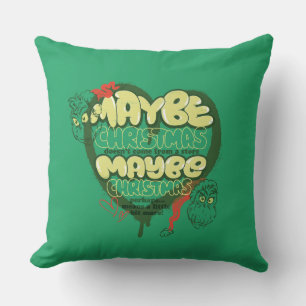 Coussin Grinch Citation de Noël