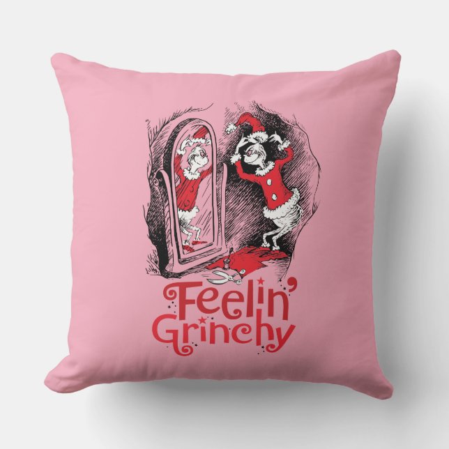 Coussin Grinch | Se sentir grincheux (Recto)