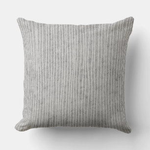 Coussin Gris avec des rayures pâles Lancer l'oreiller