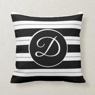 Coussin Gris, Blanc Et Noir