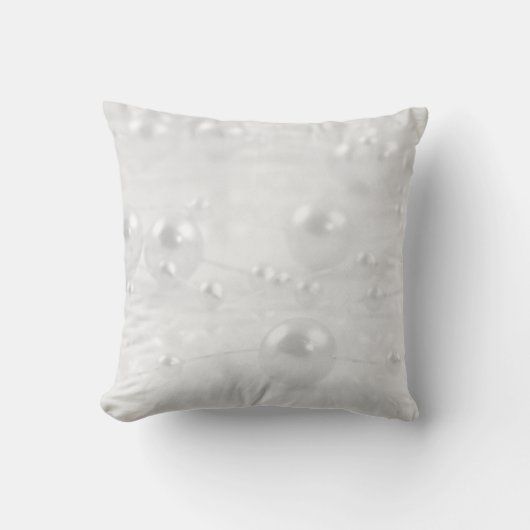 Coussin Gris blanc / perles Mariages grises (Recto)