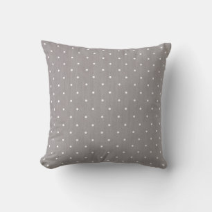 Coussin Gris & Blanc Petits Points Modernes Élégants