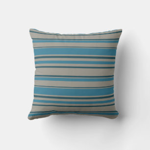 Coussin Gris bleu rayé