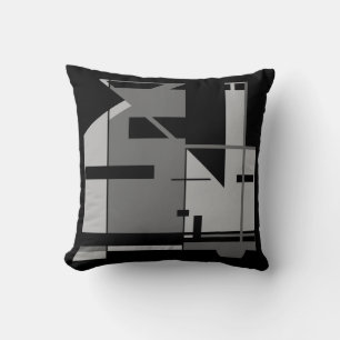 Coussin Gris Charbon Noir Gras Sud-Ouest Art Look Mosaïque