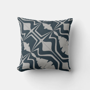 Coussin Gris clair Gras Gras Diagonal Vagues Son sur Marin