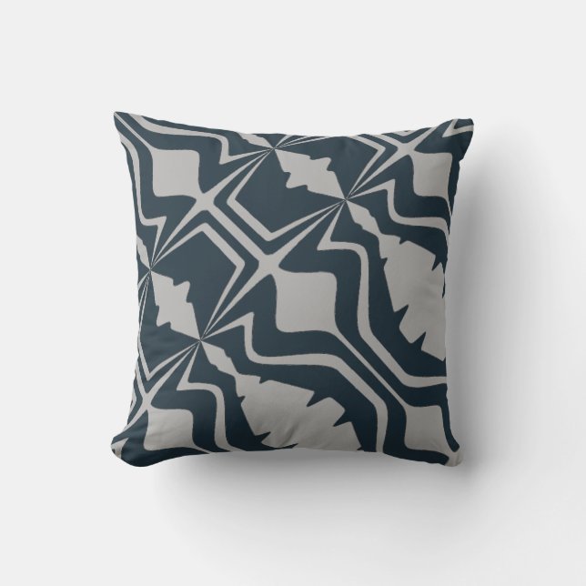 Coussin Gris clair Gras Gras Diagonal Vagues Son sur Marin (Recto)