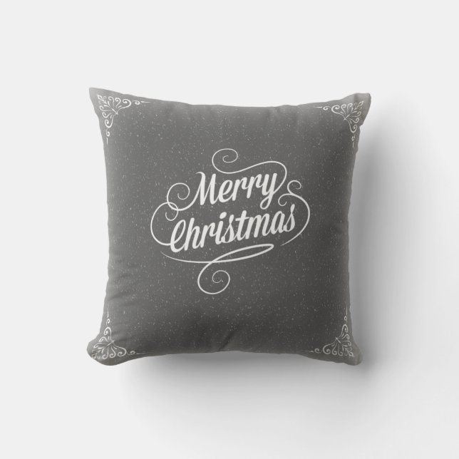 Coussin gris de Milou de Joyeux Noël (Recto)
