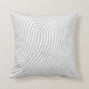 Coussin Gris d'empreinte digitale
