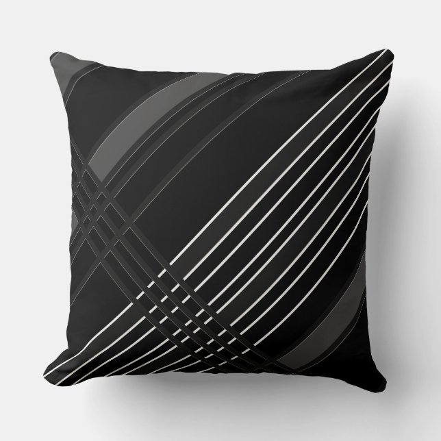 Coussin Gris Diagonale (Recto)