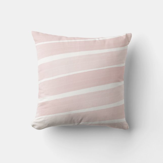 Coussin Gris doux rose clair et blanc (Recto)