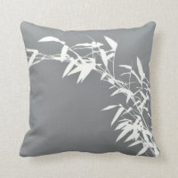 Gris et blanc en bambou d'arbuste de zen oriental