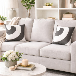 Coussin Gris et blanc magnifiques