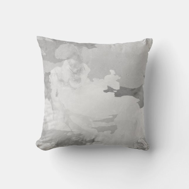 Coussin Gris et blanc Scène artistique Abstraite nature (Recto)