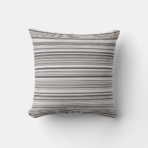 Coussin Gris et blanc Simple moderne Motif rayé