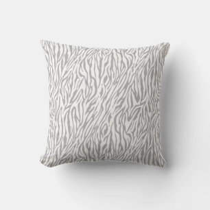 Coussin Gris et blanc Zèbre Imprimer