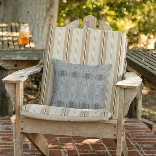 Coussin Gris Et Brown (Chaise)
