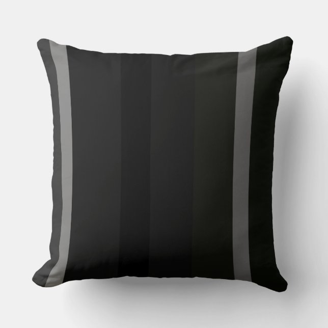 Coussin Gris et noir Abstrait (Recto)