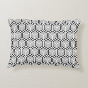 Coussin gris frais d'accent de nid d'abeilles de