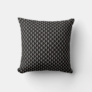 Coussin Gris géométrique forme diamant