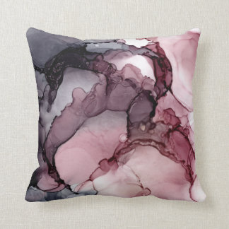 Coussin Gris gris mauve Abstrait