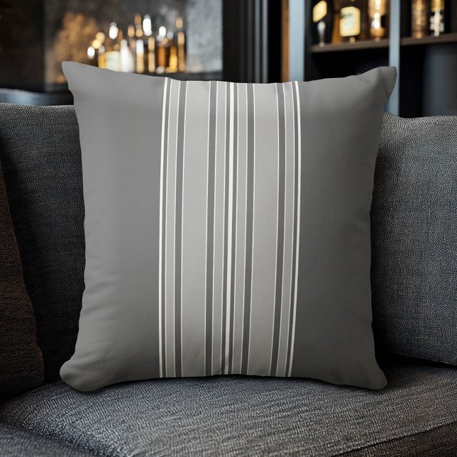 Coussin Gris Gris Stripes Center - Modern Vibe PEUT modifi (Modern Stripe Pillow)