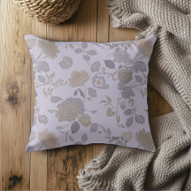 Gris Lavande Violet Poussiéreux Floral Moderne de