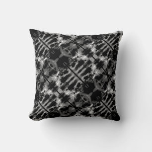 Coussin Gris noir blanc brillant Design en verre lisse