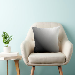 Coussin Gris noir et blanc dégradé